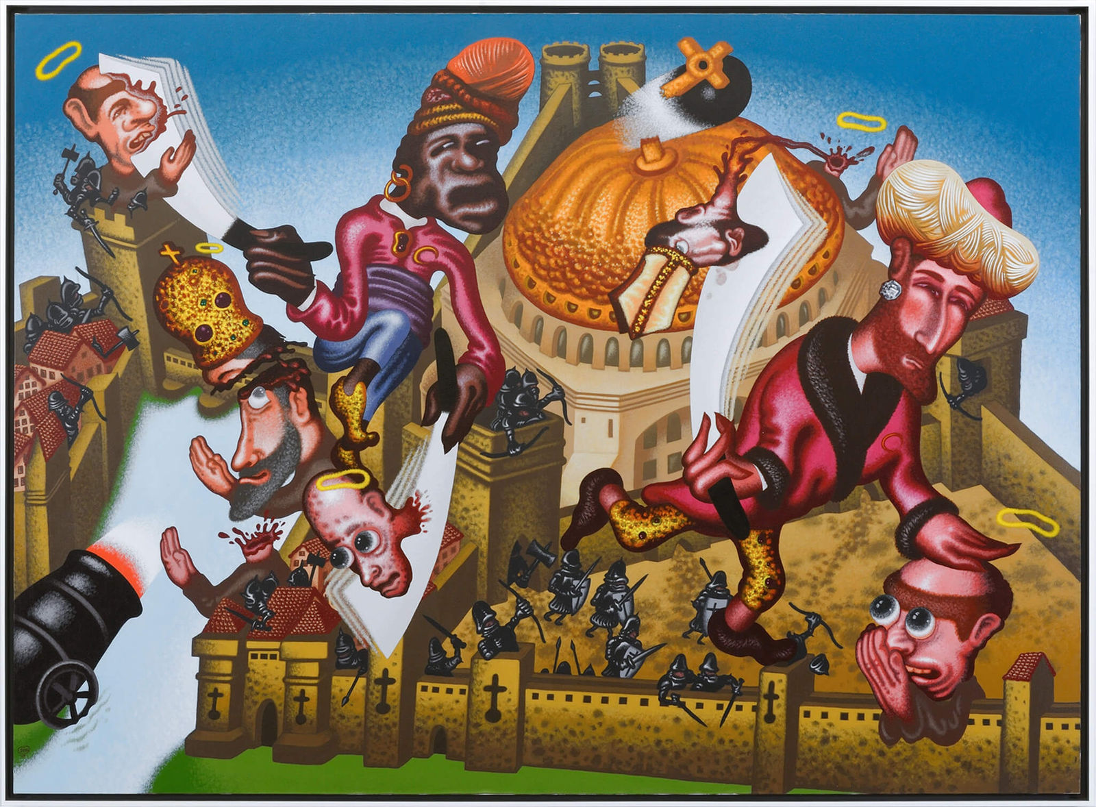 Peter Saul, Fall of Constantinople (1453 A.D.), 2004