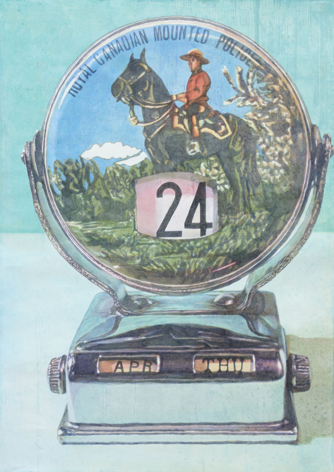 4월 APRIL, acrylic, graphite, and glue on paper, 210x150cm, 2023