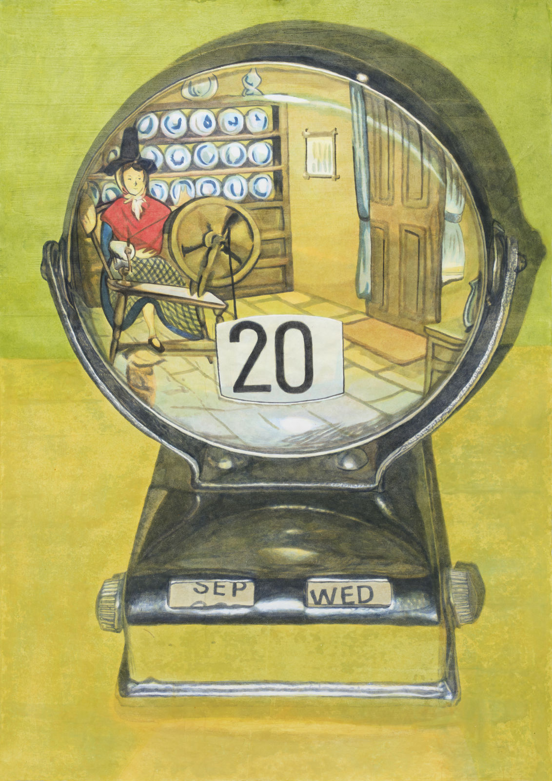 9월 SEPTEMBER, acrylic, graphite, and glue on paper, 210x150cm, 2023