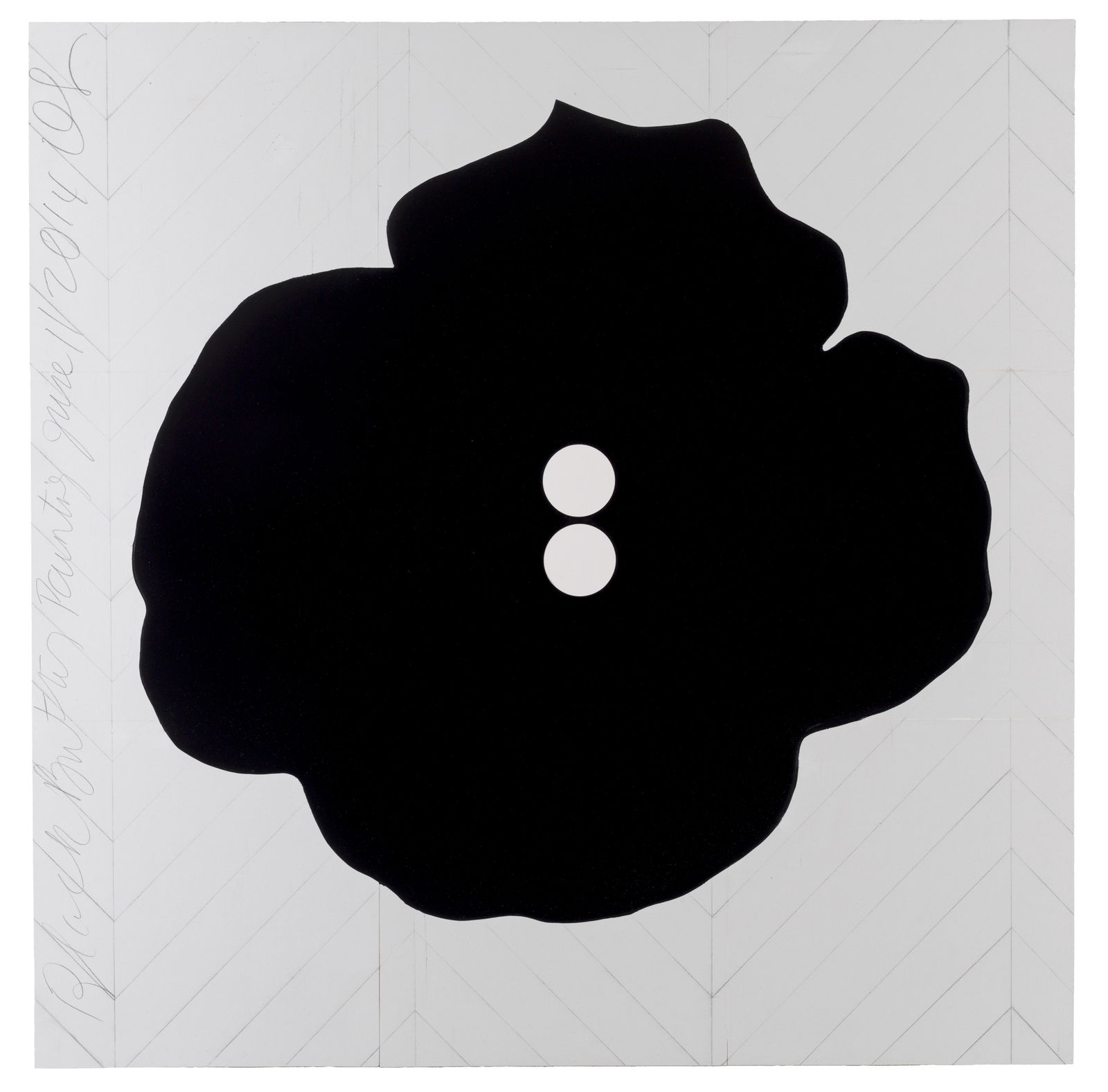 Donald Sultan, Black Button Painting June 11 2014, 2014