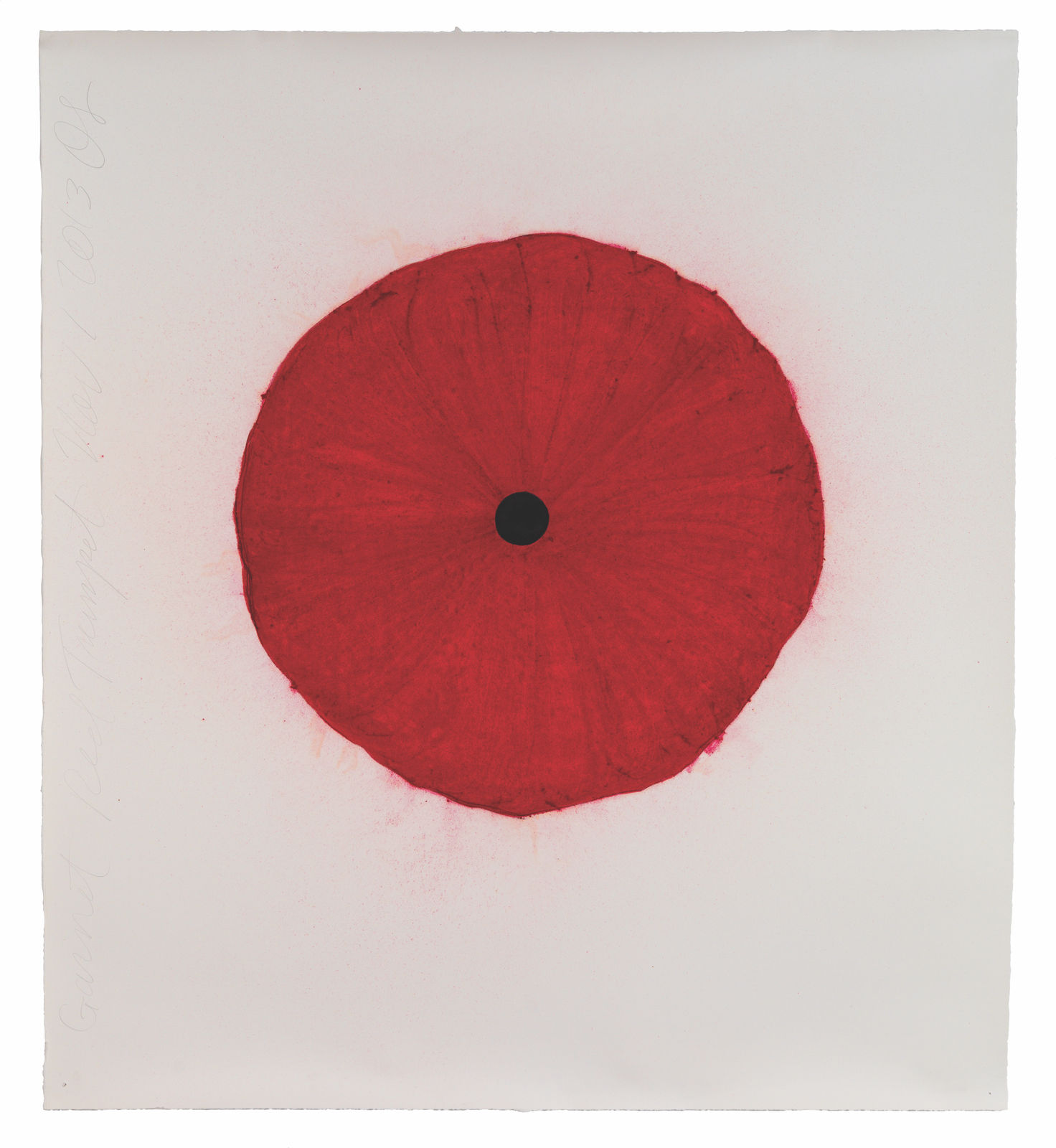 Donald Sultan, Garnet Red Trumpet Nov 1 2013, 2013