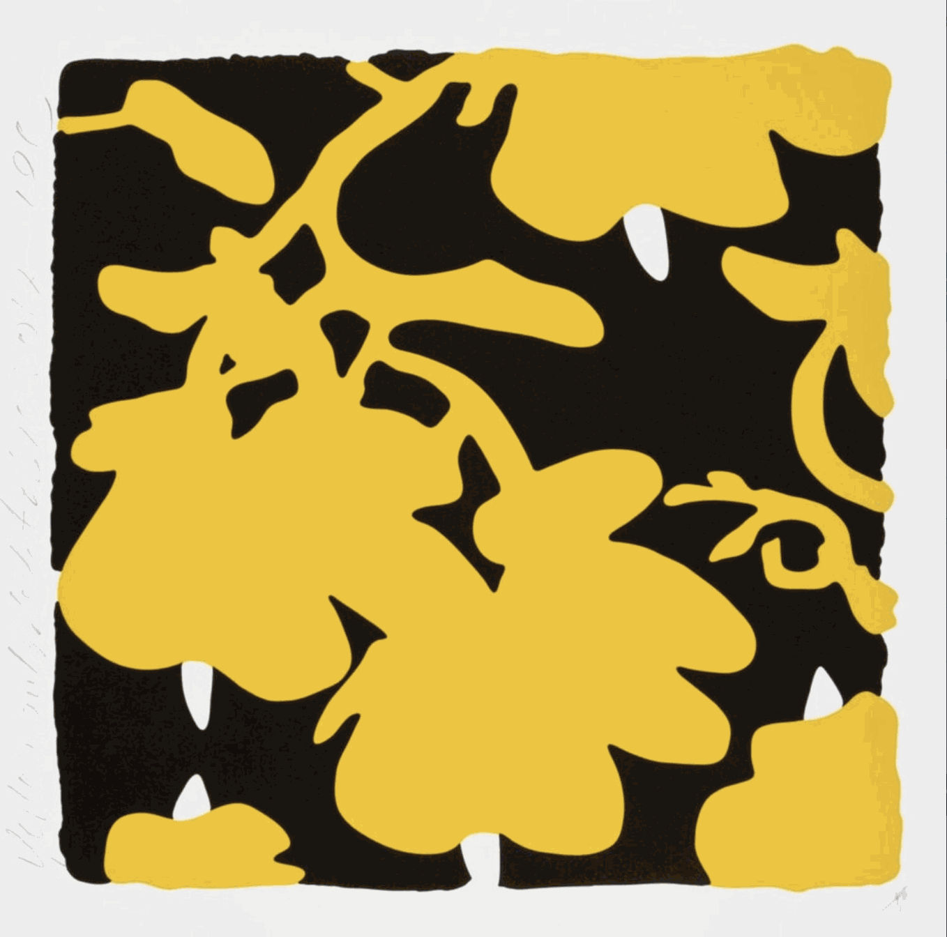 Donald Sultan, Yellow and Black, Feb 10 2017, 2017