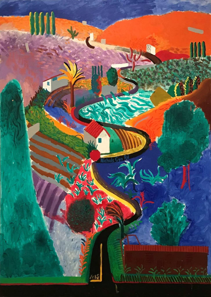 David Hockney's "Nichols Canyon" (1980) Credit: Courtesy Phillips This file is licensed under the Creative Commons Attribution-Share Alike 4.0 International license.