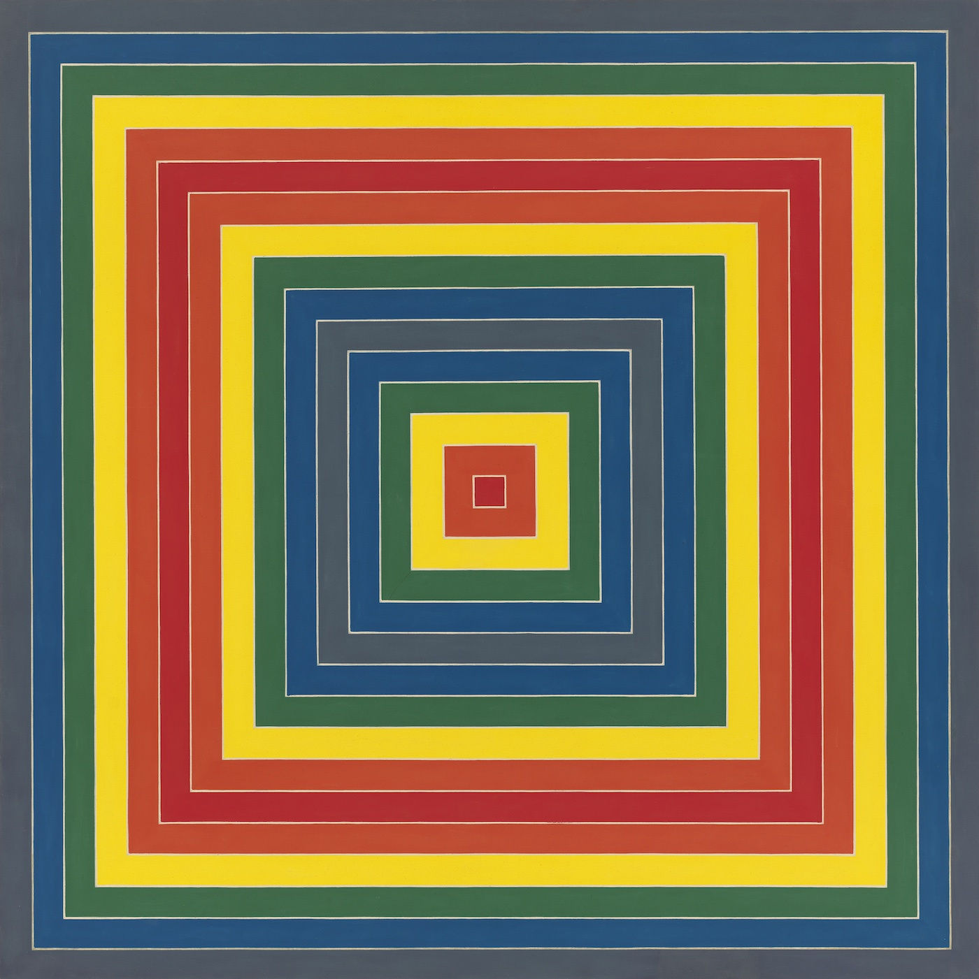 Frank Stella Gran Cairo, 1962 Alkyd on canvas 85 9/16 x 85 9/16 inches Whitney Museum Collection
