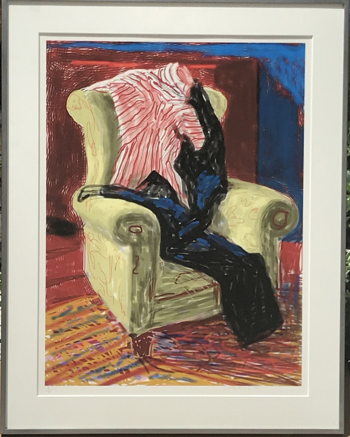 David Hockney My Shirt and Trousers, 2010 iPad drawing printed on paper 37 x 28 inches Edition 8 of 25 Signed and dated lower right For sale at Surovek Gallery