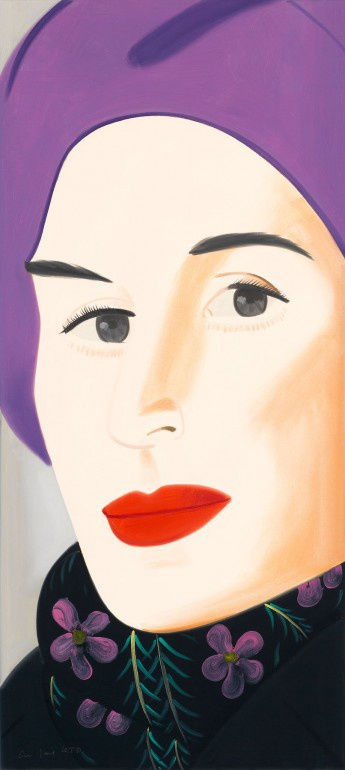 Alex Katz Purple Hat (Ada), 2017 Archival pigment inks 46 x 21 inches Edition: 83/125 Signed: Alex Katz 83/125 (l.l.) Available at Surovek Gallery