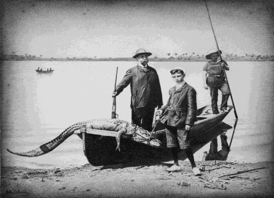 John Whalley The Gator Hunt, Palm Beach, c.1903, 2010 Graphite on paper 8 1/2 x 10 inches Signed: John Whalley (l.l.) For sale at Surovek Gallery