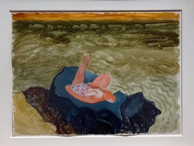 Milton Avery MAN AND SEA, 1948 Watercolor 22 x 30 in 55.9 x 76.2 cm Framed: 31 x 40 in 78.7 x 101.6 cm Available at Surovek Gallery