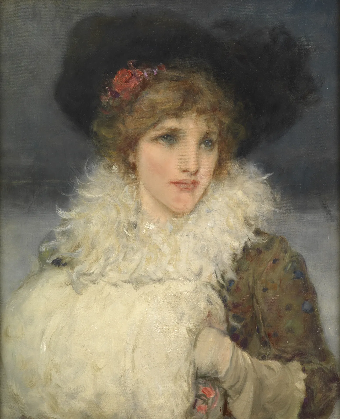 George Henry Boughton (1833-1905), Lady in Furs