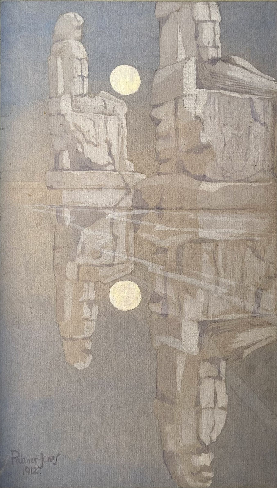 William John Palmer-Jones (1887-1974), Dusk - The Colossi of Memnon