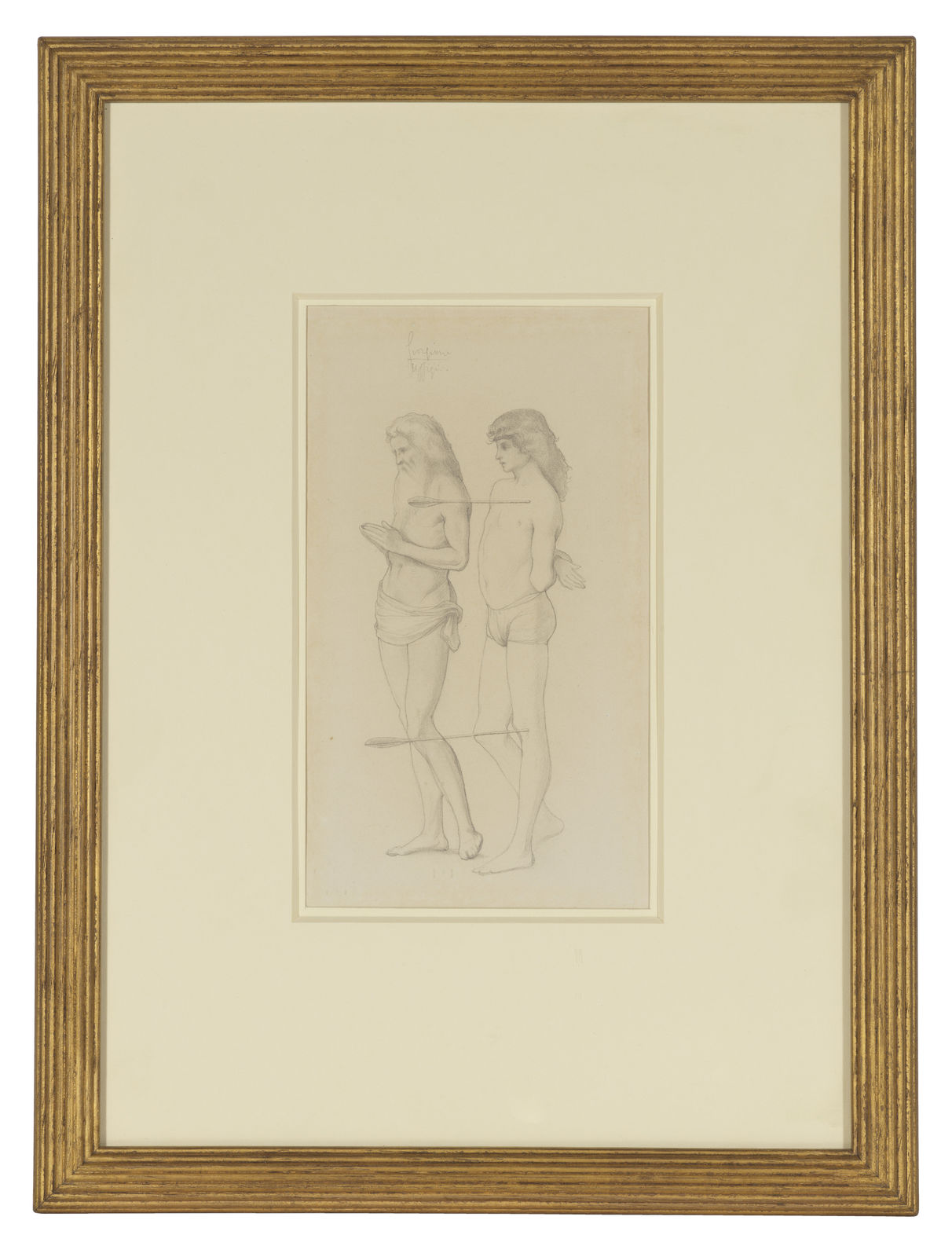 Frederic, Lord Leighton of Stretton (1830-1896), Job and St Sebastian from Bellini's Holy Allegory