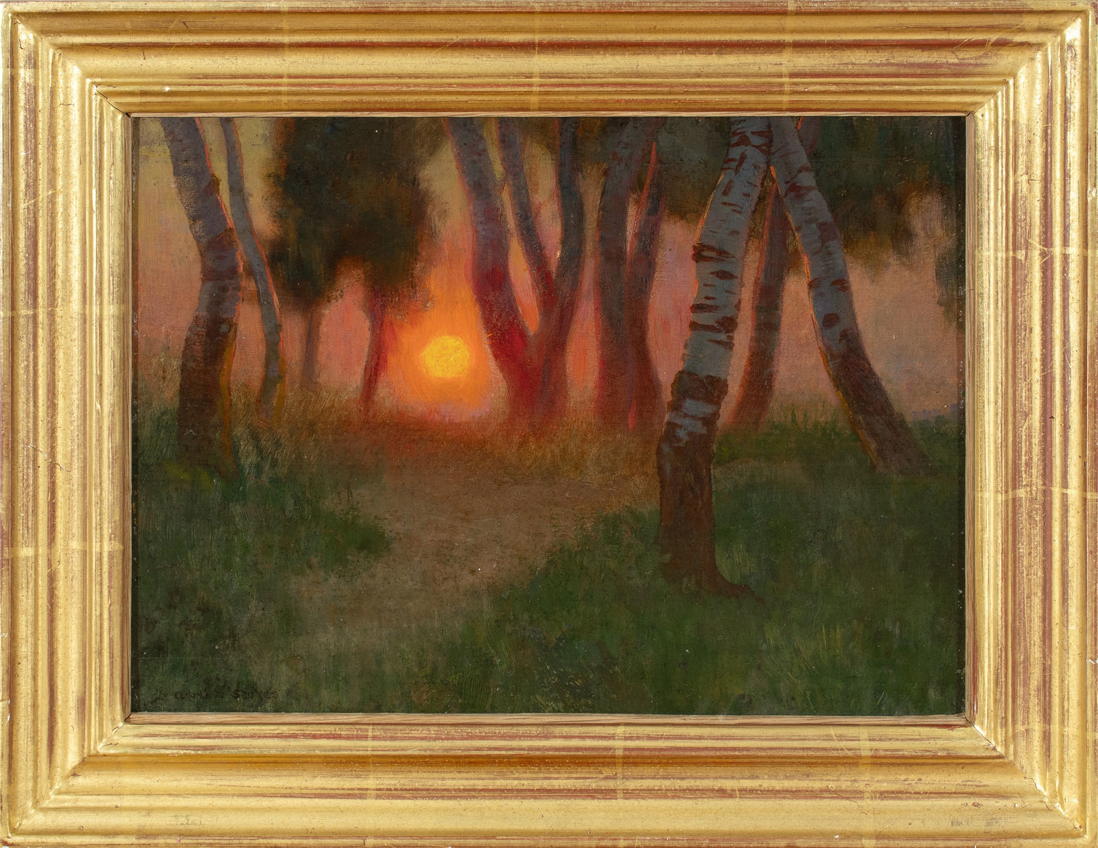 Adrian Scott Stokes (1854-1935), Sunset in a Wooded Landscape