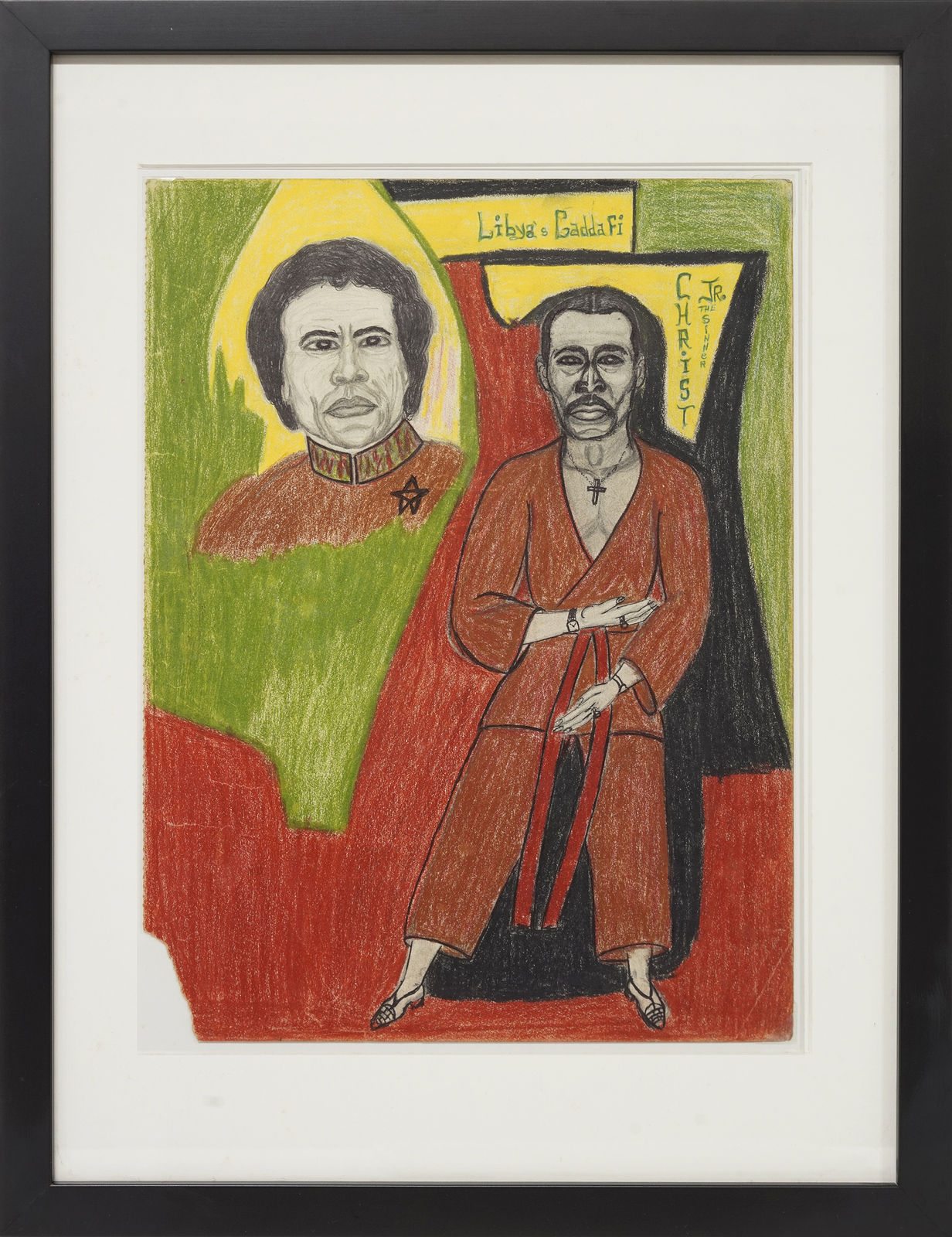 OUTSIDER ART FAIR 2025 A, JOHN ROBERT ELLIS - LYBYA'S GADDAFI, 1982