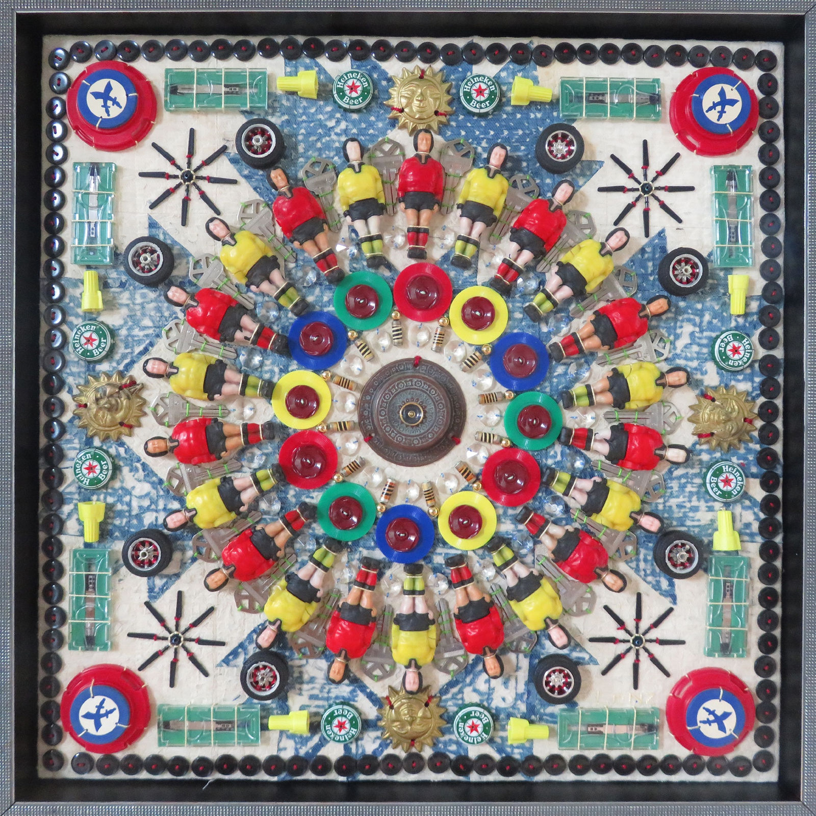 Susan Lenz, Mandala CCX (Foosball Teams), 2024