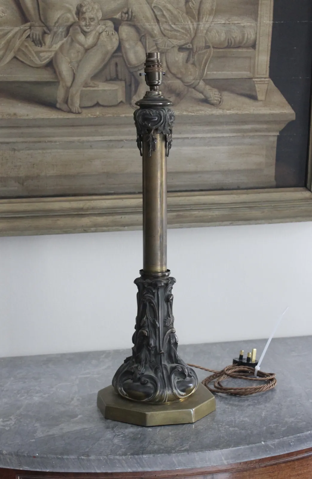antique brass lamp
