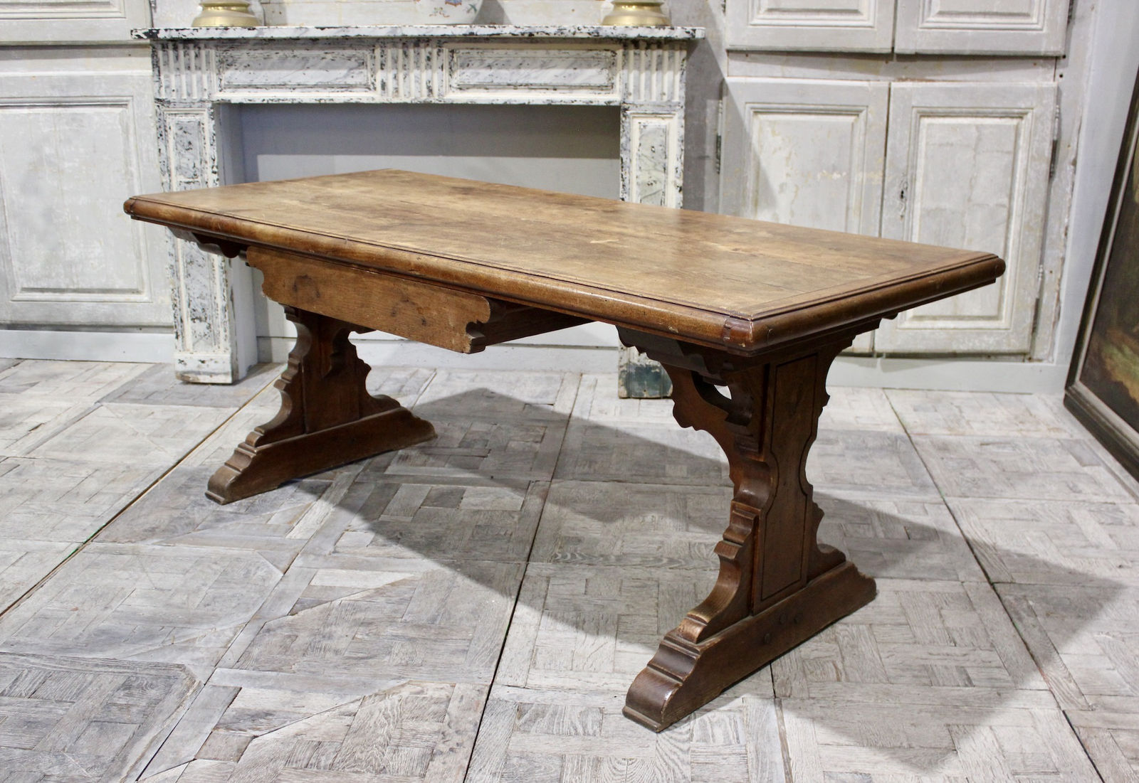 19th century French trestle table, circa 1800