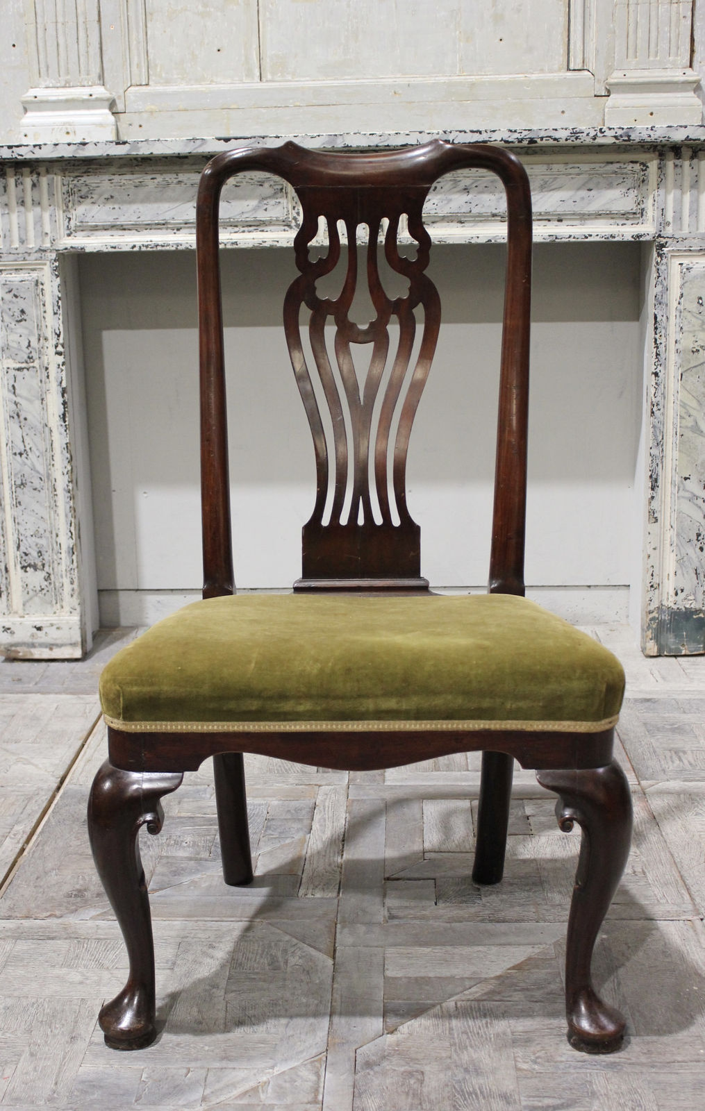 Set of six 18th century cherrywood side chairs, Circa 1750