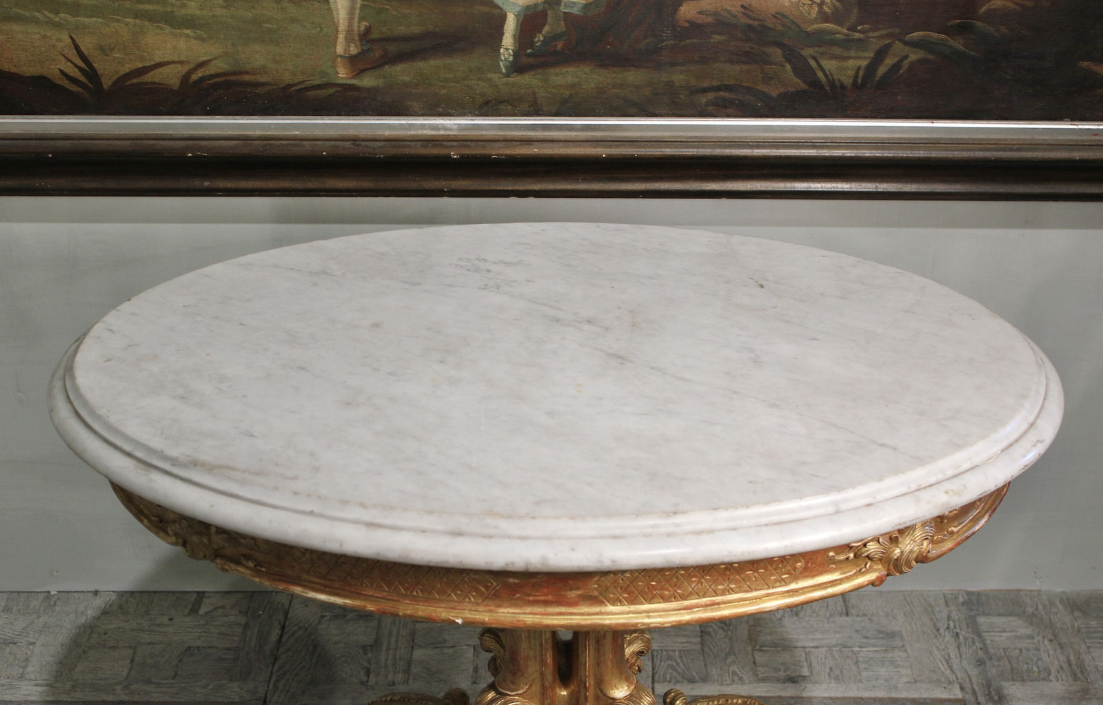Mid-18th century giltwood centre table