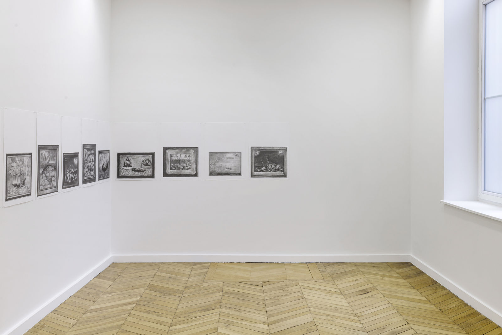 Installation view, Marc Bauer: L'État de la Mer, FRAC Auvergne, Clermont-Ferrand, France, 2021