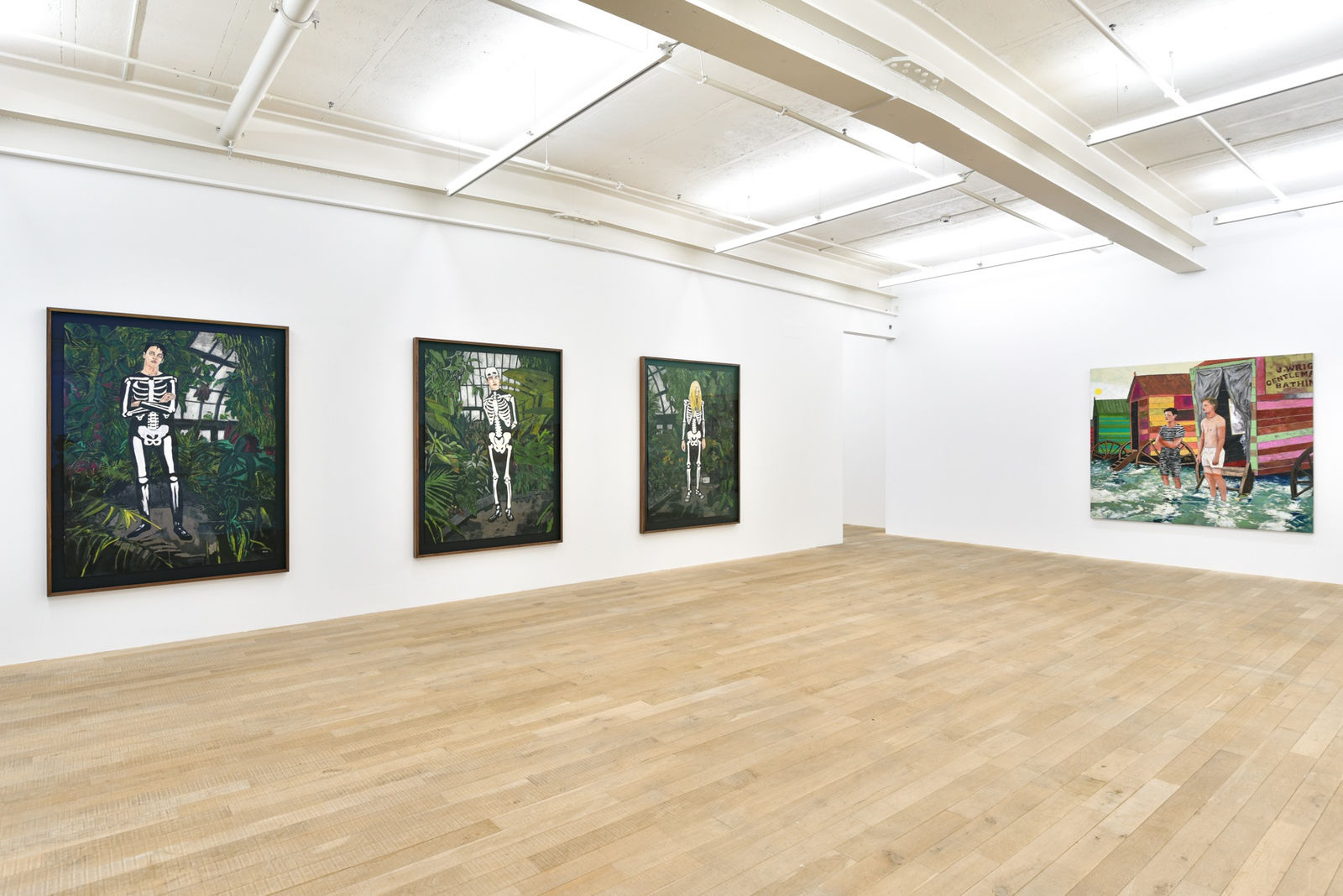 Installation view, Hernan Bas: Interiors, Galerie Peter Kilchmann, Zurich, Switzerland, 2020