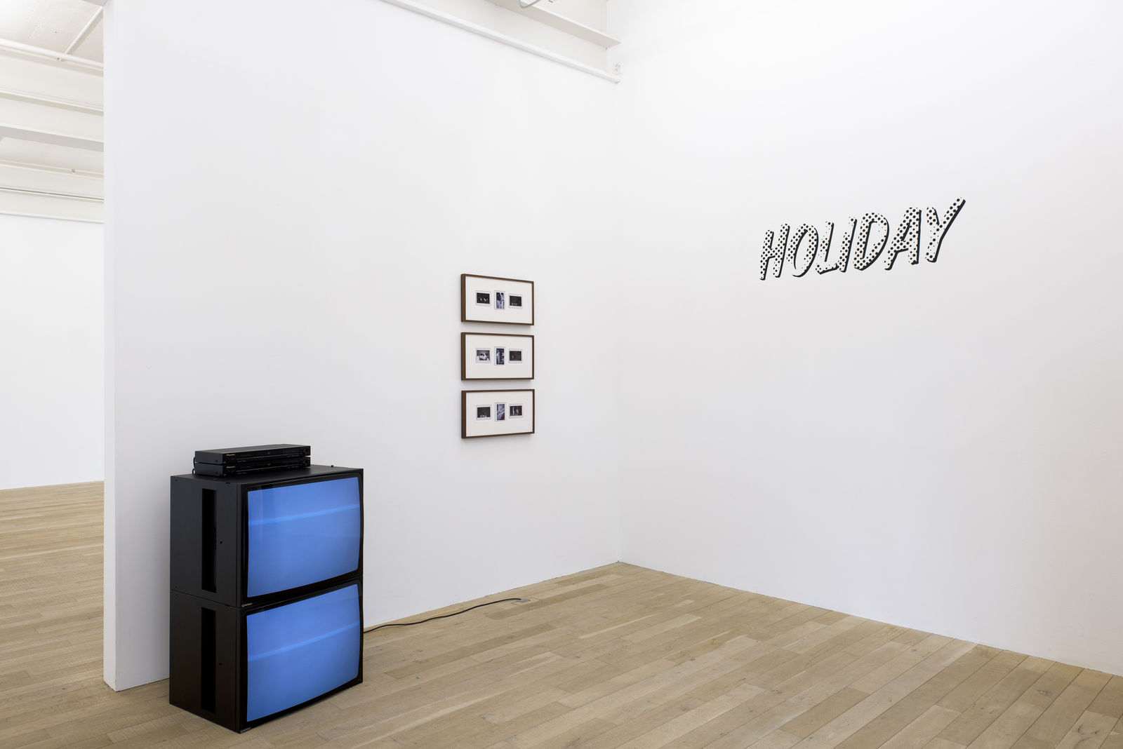 Installation view, Tobias Kaspar: Holiday, Galerie Peter Kilchmann, Zurich, Switzerland, 2014, Photo: Sebastian Schaub