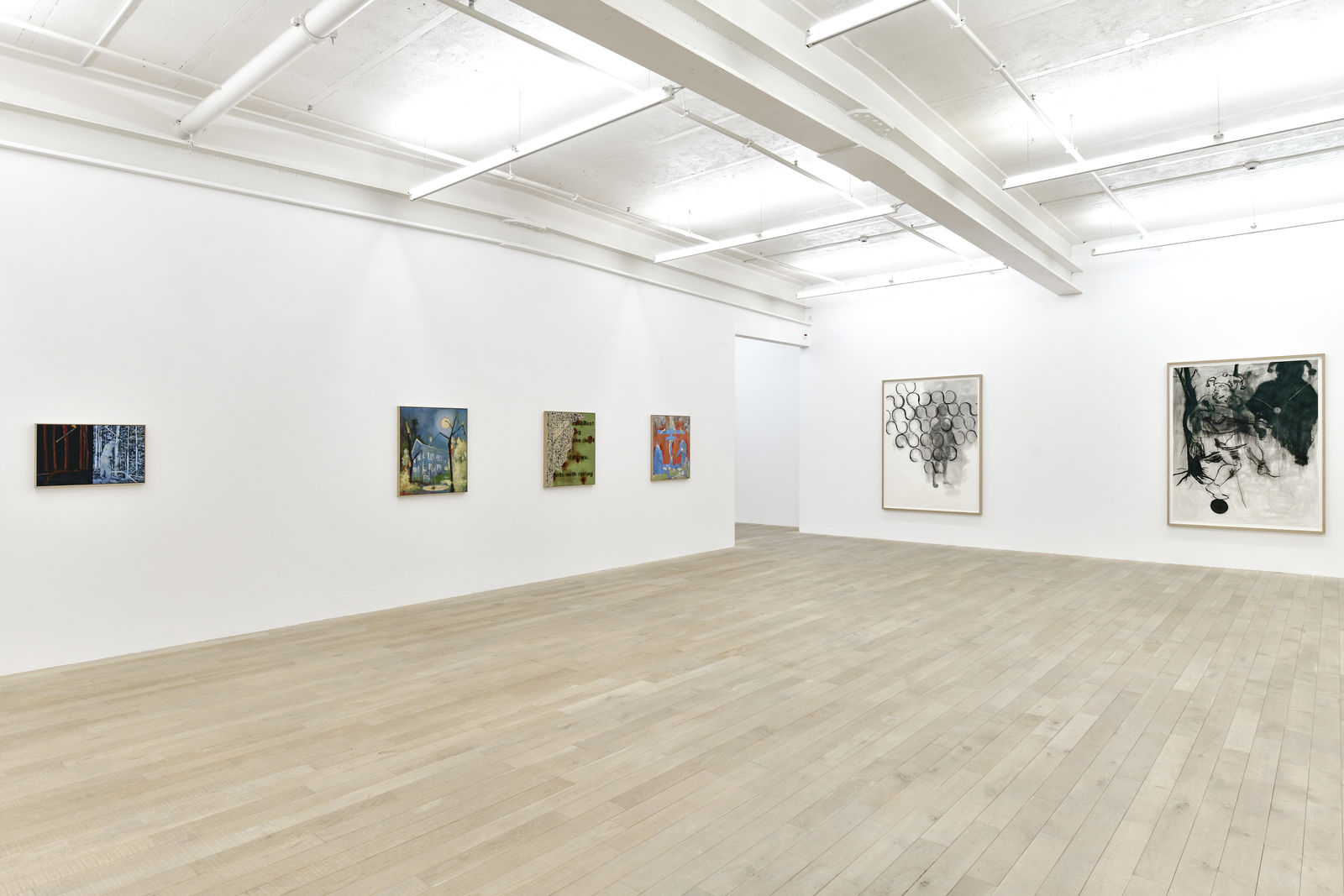 Installation view, Uwe Wittwer: Im Walde, Galerie Peter Kilchmann, Zurich, Switzerland, 2021