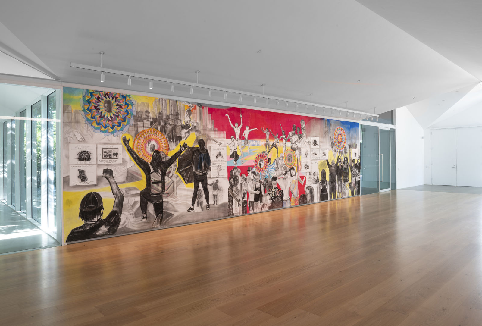 Installation view: Marc Bauer, Wall Drawing Series, Menil Collection, Houston, 2024. Photo: Paul Hester