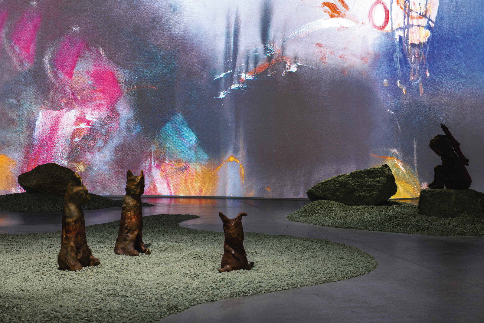 Exhibition views: Leiko Ikemura, The Sea in the Mountains, Bündner Kunstmuseum, Chur, Switzerland, 2025. Photo: Thomas Strub