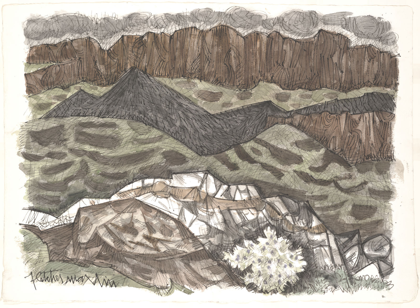 Fletcher Martin, Rim of Grand Coulee, 1970