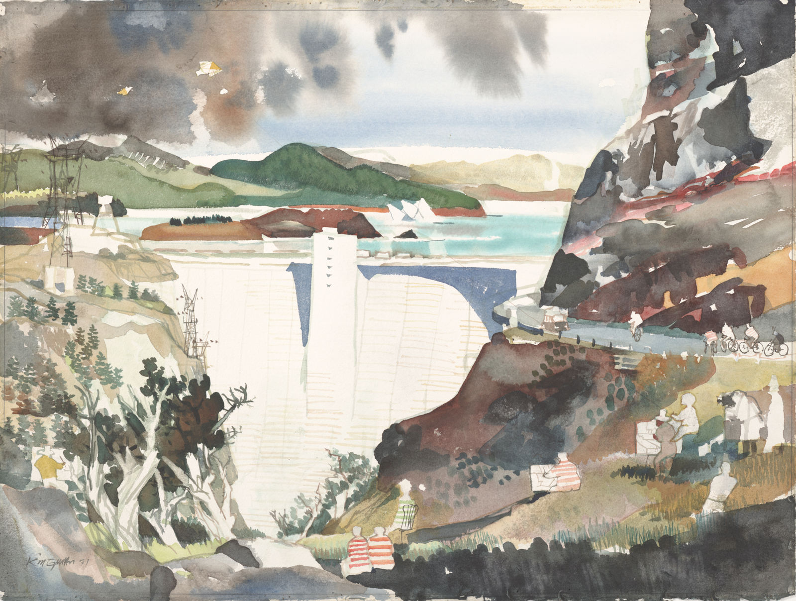 Dong Kingman, Flaming Gorge Overlook, 1971