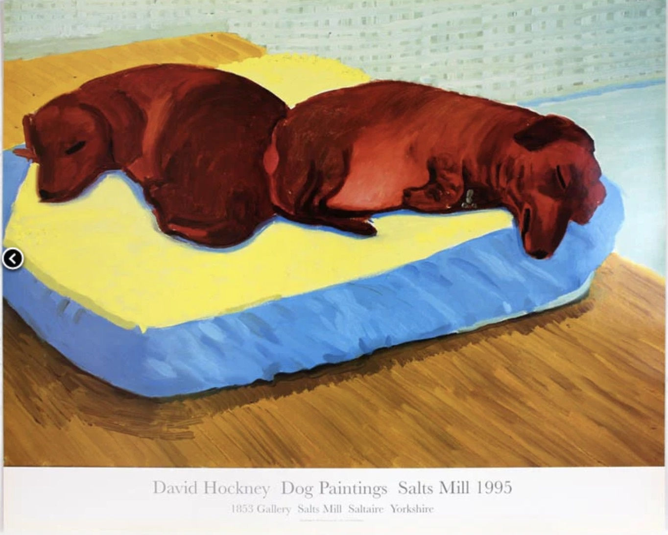 David Hockney, Dog 38 Two Daschunds vintage poster, 1995