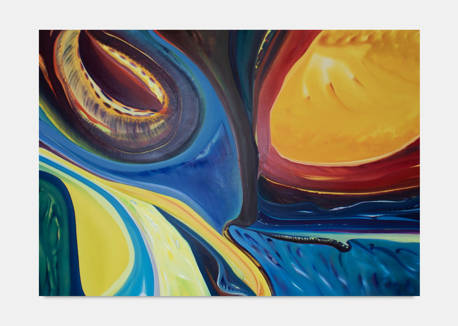 Jin Young Jeong Echoes of Warmth, 2024 Oil on linen 91.4 x 121.9 cm. 36 x 48 in.