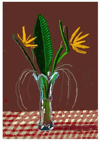 David Hockney, 26th March 2021, Exotic Flowers, 2021