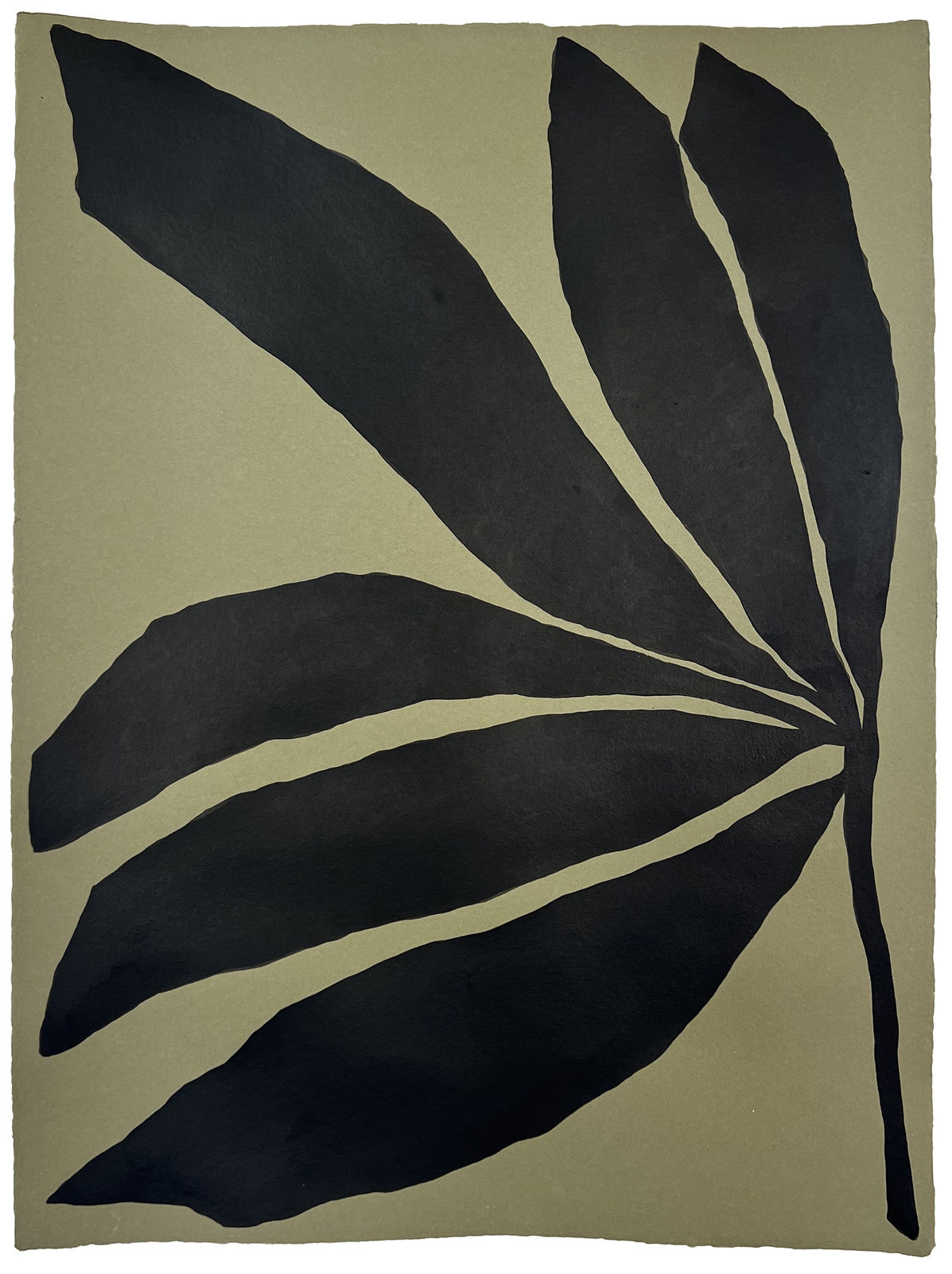 Kate Roebuck, Green and Black Branch One, 2023