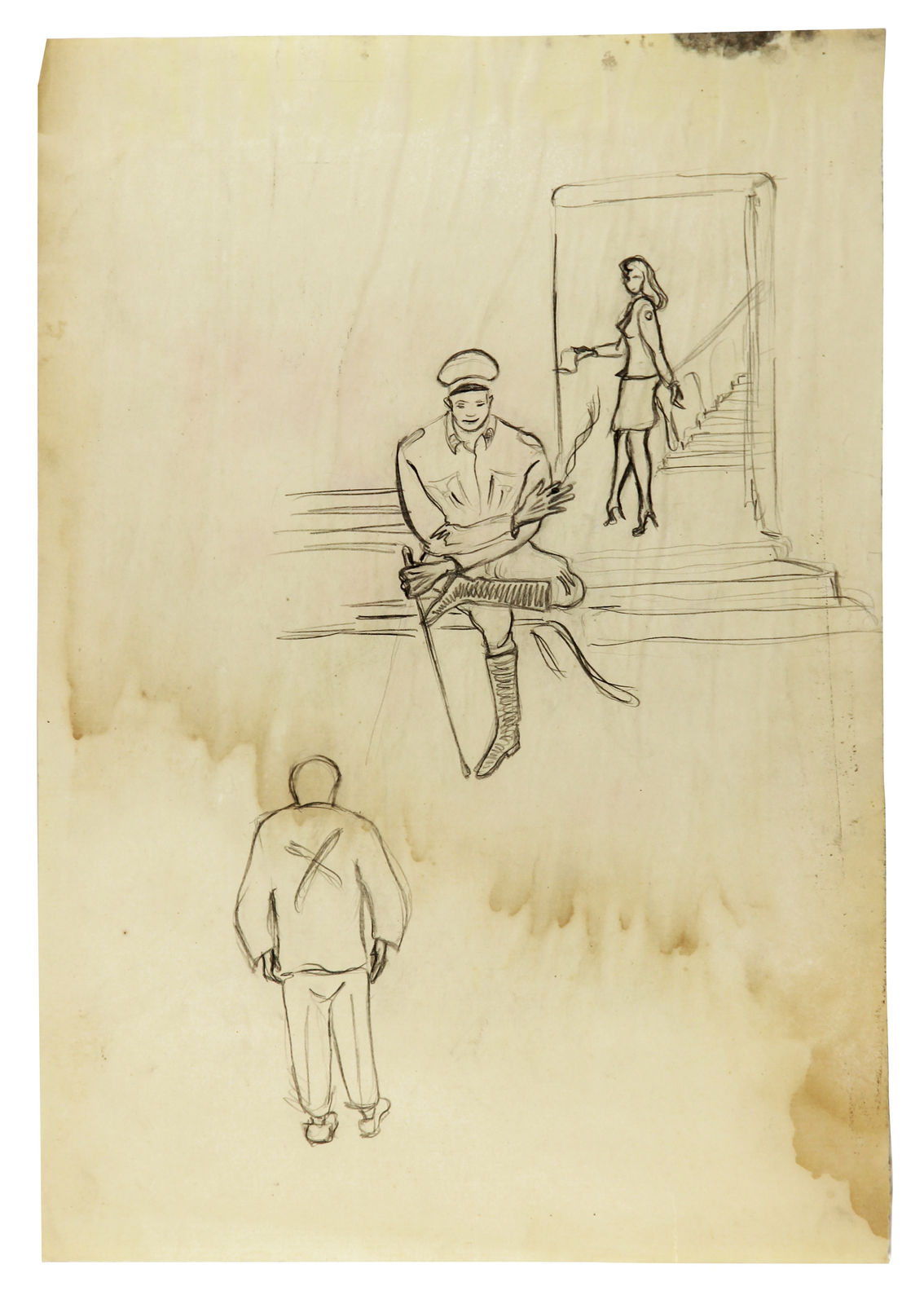 Boris Lurie, Untitled, c. 1946