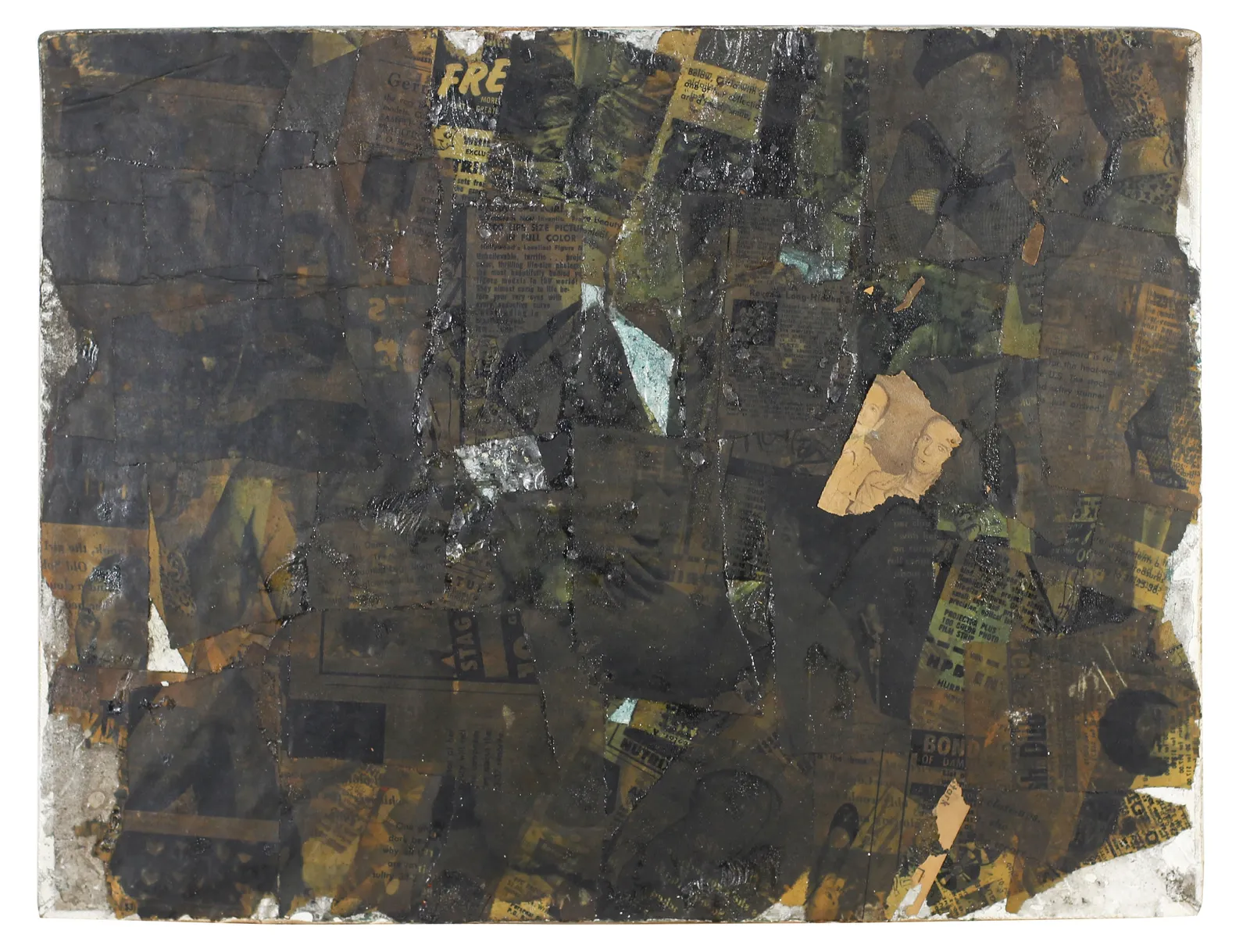 Boris Lurie, Torn Pinups in Wax, c. 1962