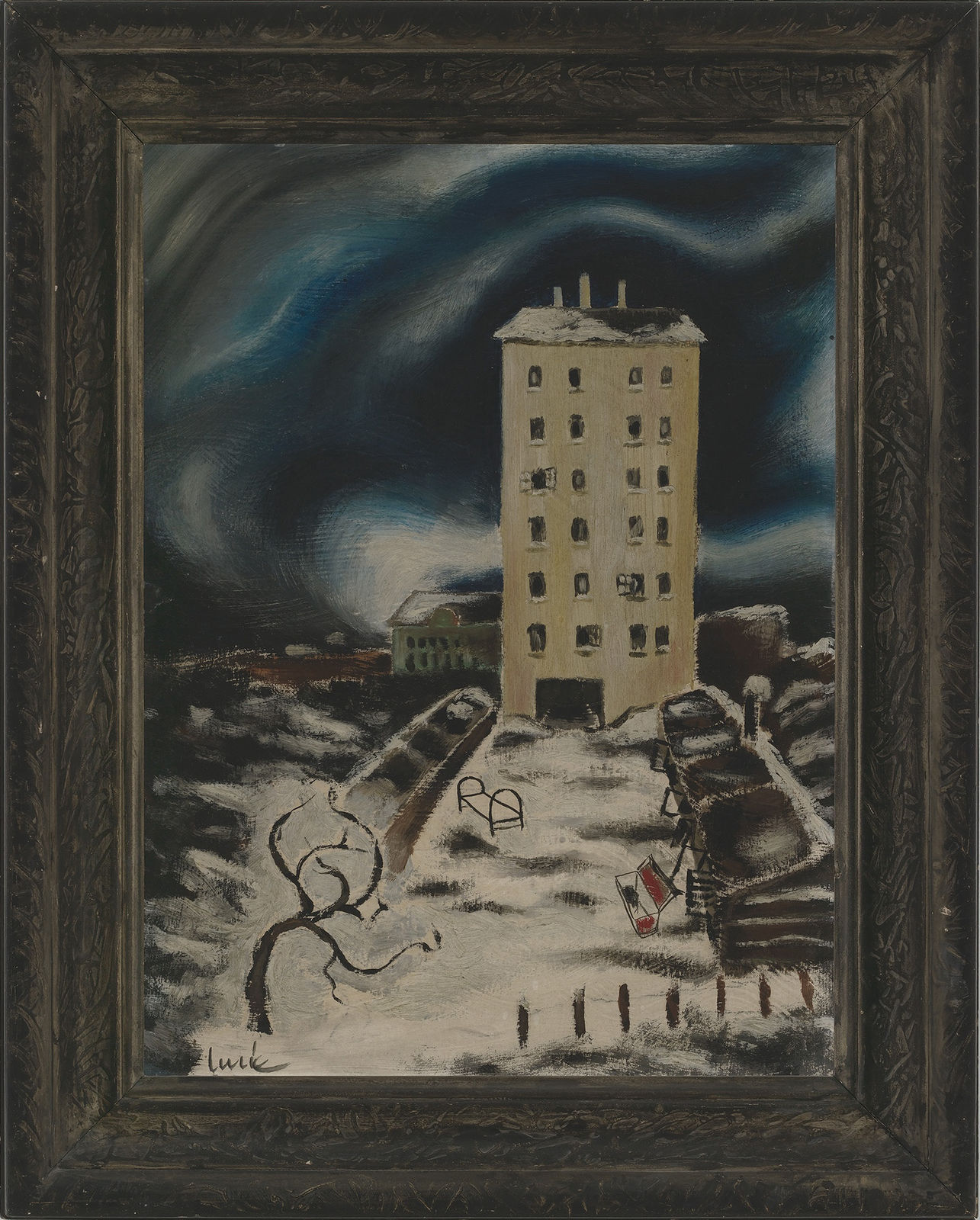 Boris Lurie, Untitled (37 Ludzas Street), 1945-1949