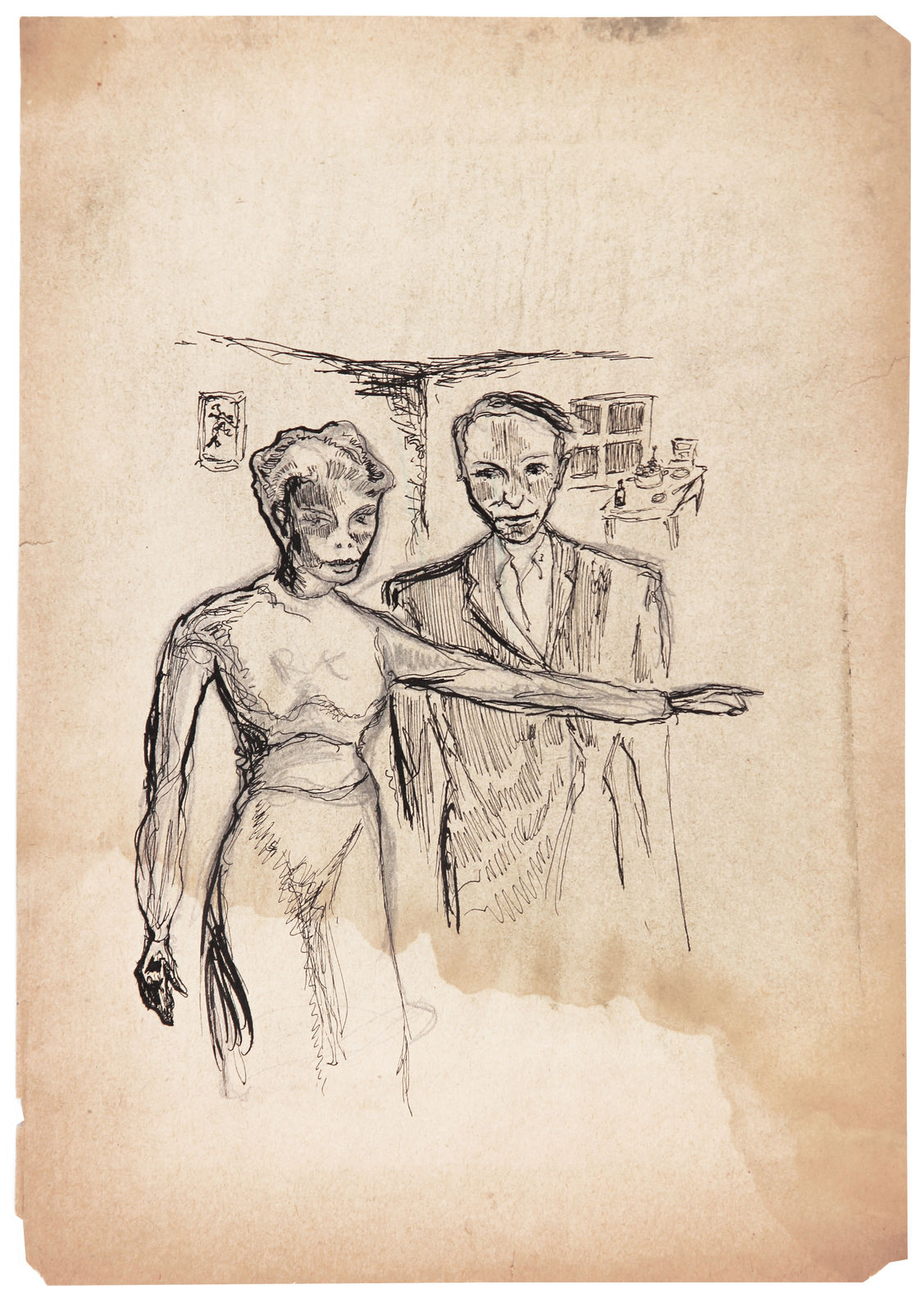 Boris Lurie, Untitled (RK), c. 1946