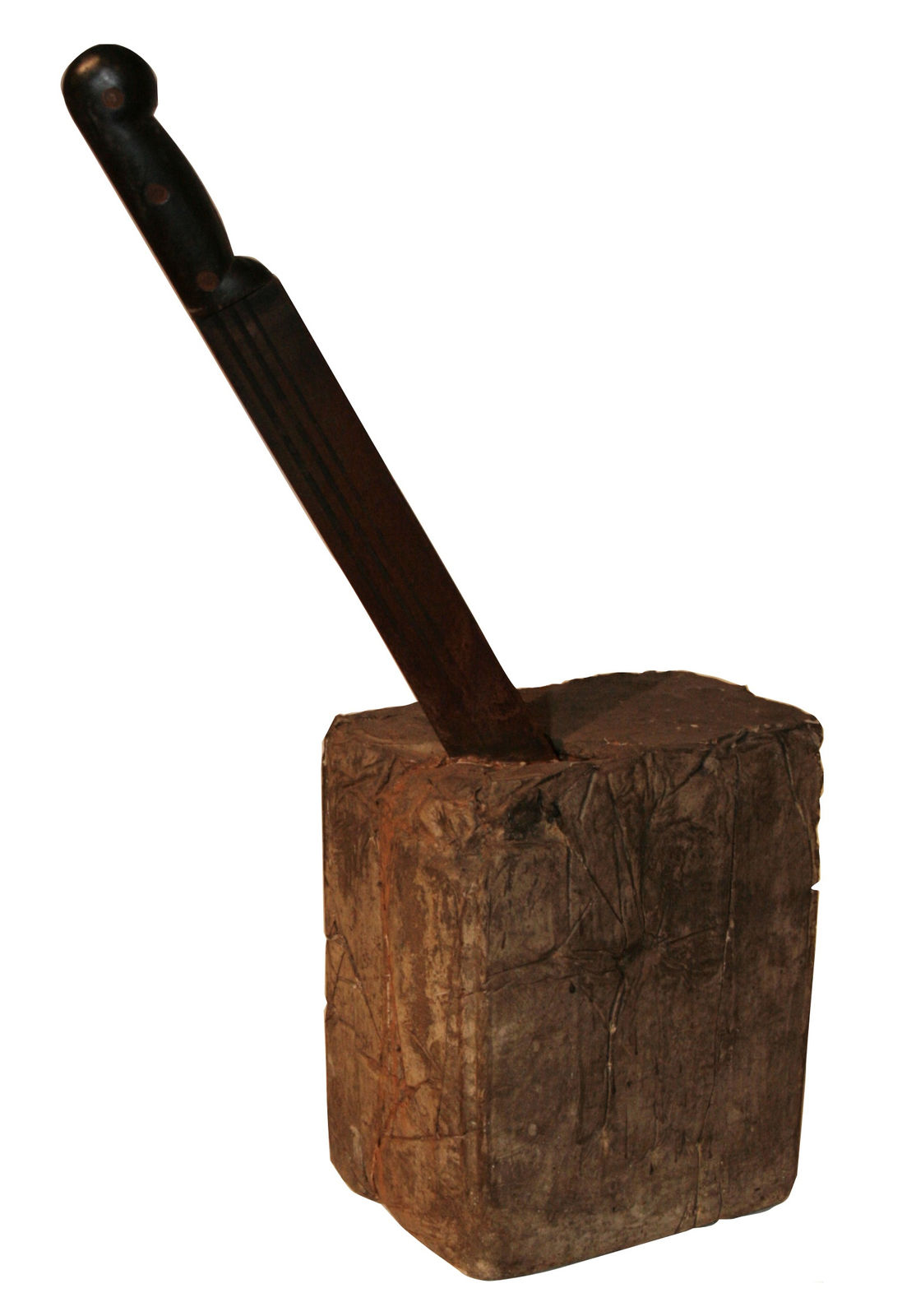 Boris Lurie, Knife in cement, 1972-74