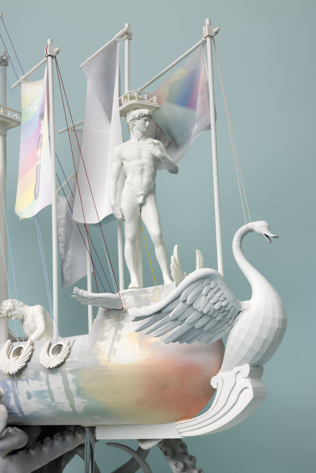 SS Delirium, detail, 2020 Mixed media 82 x 170 x 220 cm Installation view: It’s a Small World, Museum of Contemporary Art Kiasma, Helsinki, 2024 Courtesy of Kiasma, Museum of Contemporary Art Photo: © Andrea Rossetti