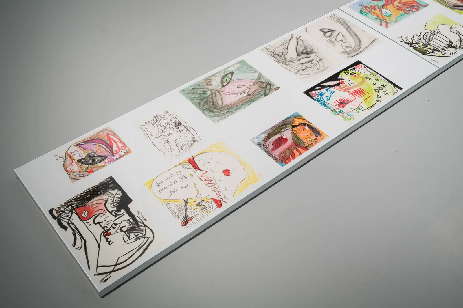 Aysha E Arar, It was not just colours on paper. It was part of my heart, 2023-2025, courtesy of the artist and the galleries Sans titre et Dvir – Paris, view of the exhibition Al Farisa, © photo Émile Ouroumov