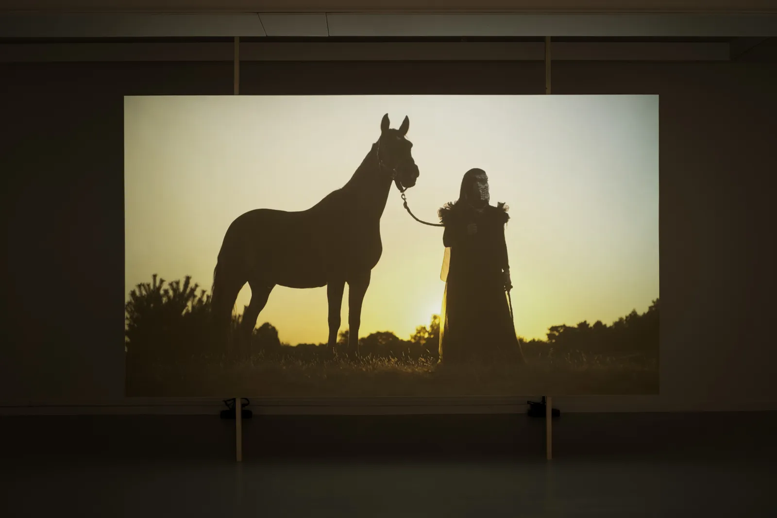 Aysha E Arar, Husan Al-Amal, 2025, video, 4 min, co-production CC Strombeek – Grimbergen and La Ferme du Buisson, courtesy of the artist and galleries Sans titre et Dvir – Paris, view of the exhibition Al Farisa, © photo Émile Ouroumov