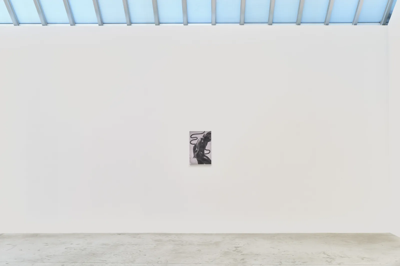 Felt, Velvet, Soot, Gypsum, Engine Oil, Installation view, Bortolami, New York, NY, 2026. Photo: Guang Xu.