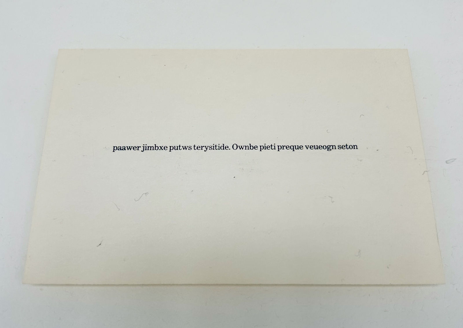 Robert Barry, Index cards (NonSense)