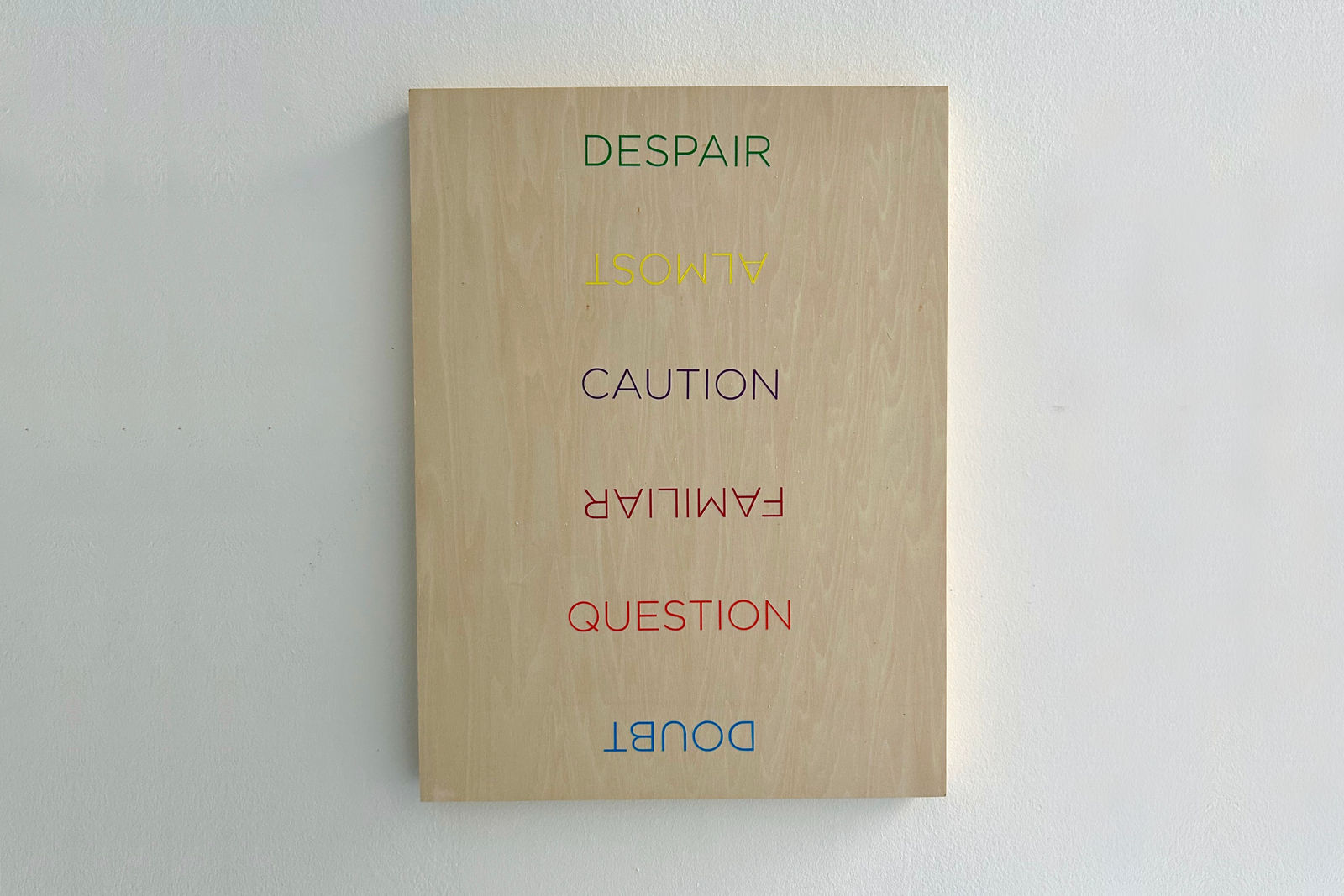 Robert Barry, Word List (DESPAIR), 2024