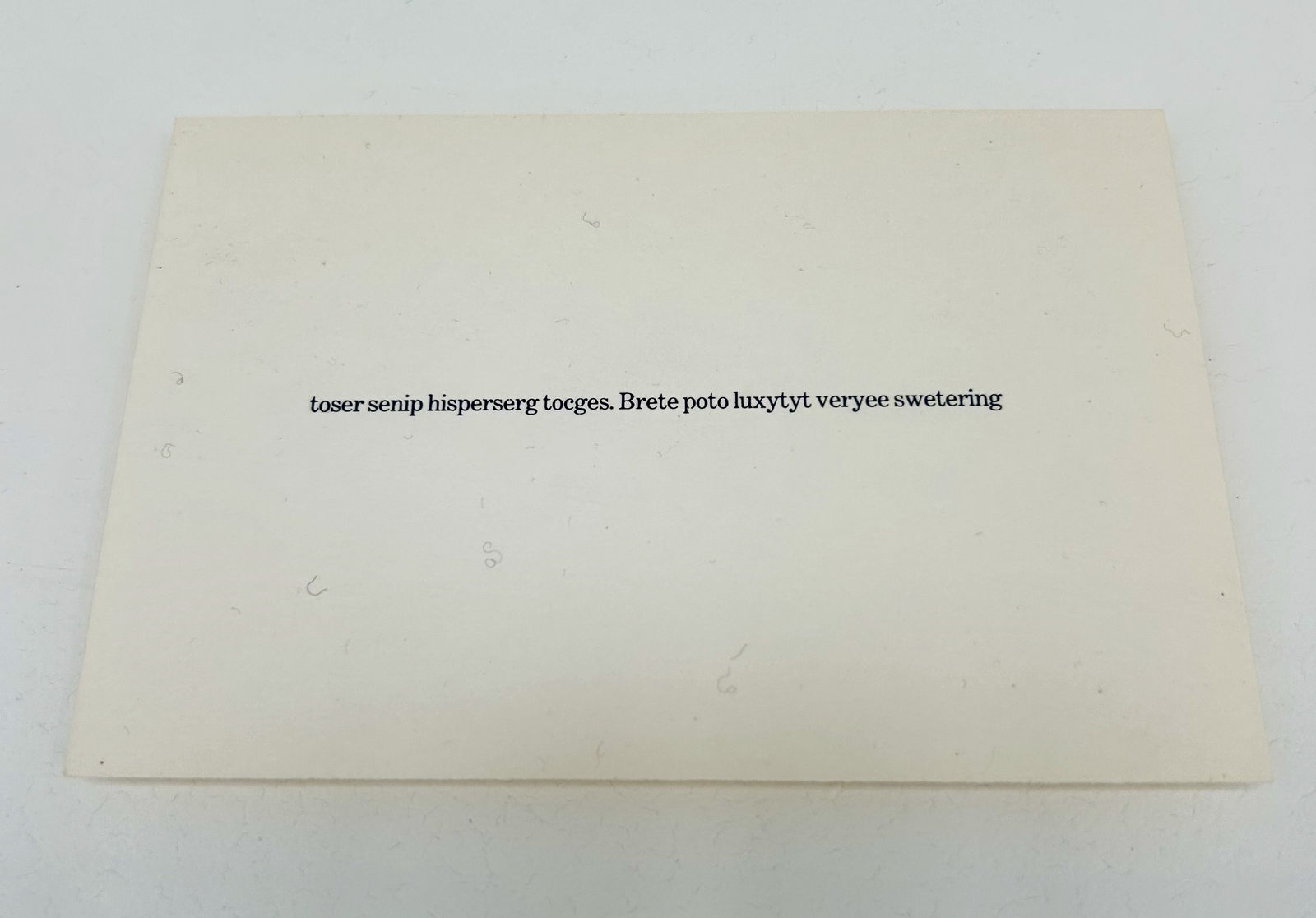 Robert Barry, Index cards (NonSense)