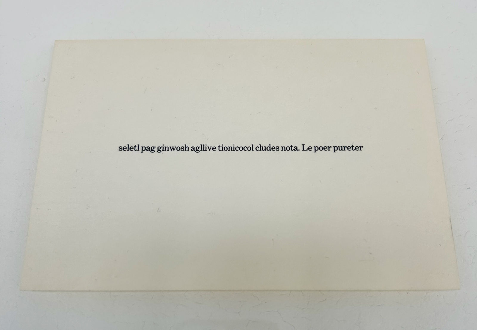 Robert Barry, Index cards (NonSense)