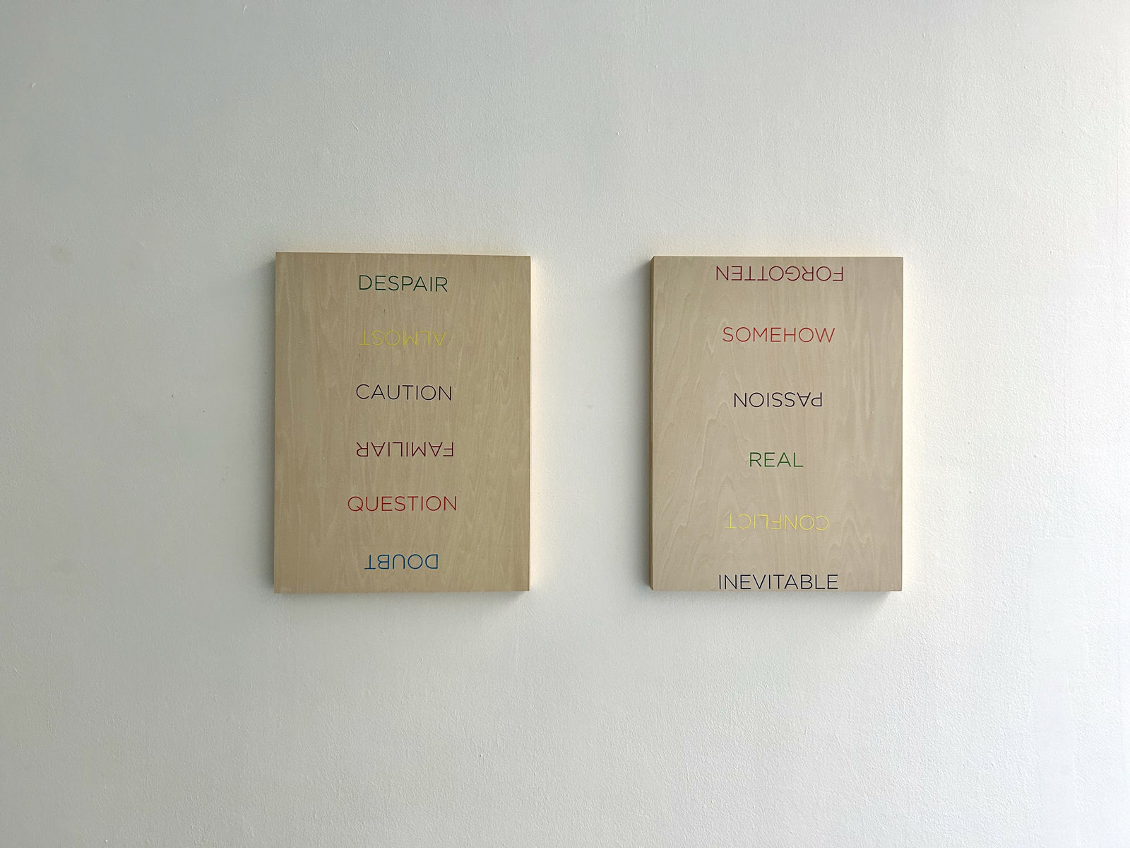 Robert Barry, Word List (DESPAIR), 2024