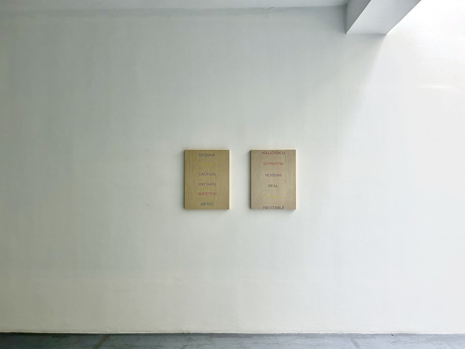 Robert Barry, Word List (DESPAIR), 2024