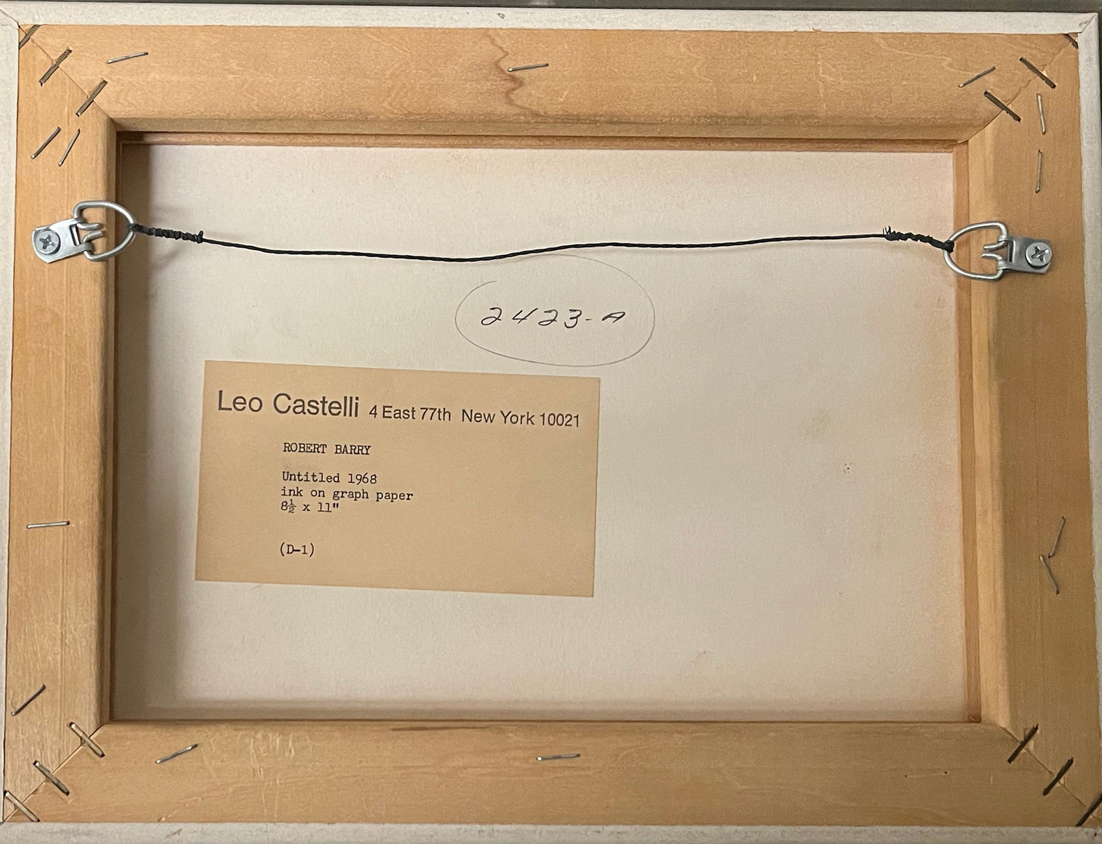 Robert Barry, Untitled , 1968